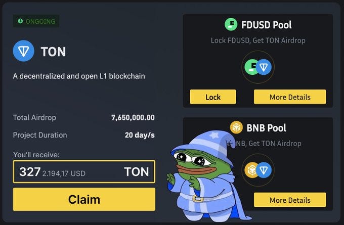 $TON Airdrop:How To Stake And Earn Passively